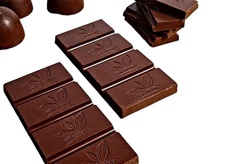 Imagem de Kit c/2 Chocolates Intensos - Chocolate 88% cacau c/açúcar de coco e Chocolate 100% cacau - Cacauway