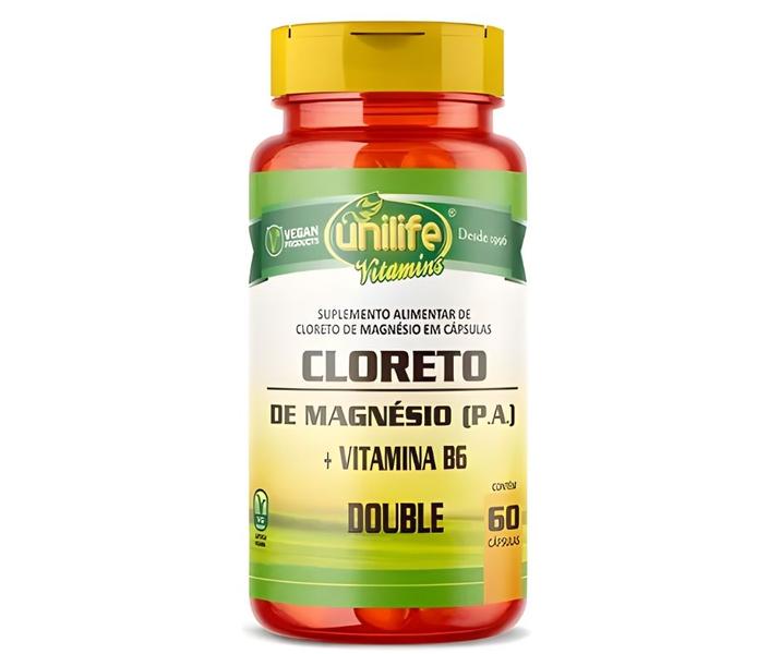 Imagem de Kit C/2 Cloreto De Magnésio Pa + Vit B6 800mg 60Caps Unilife