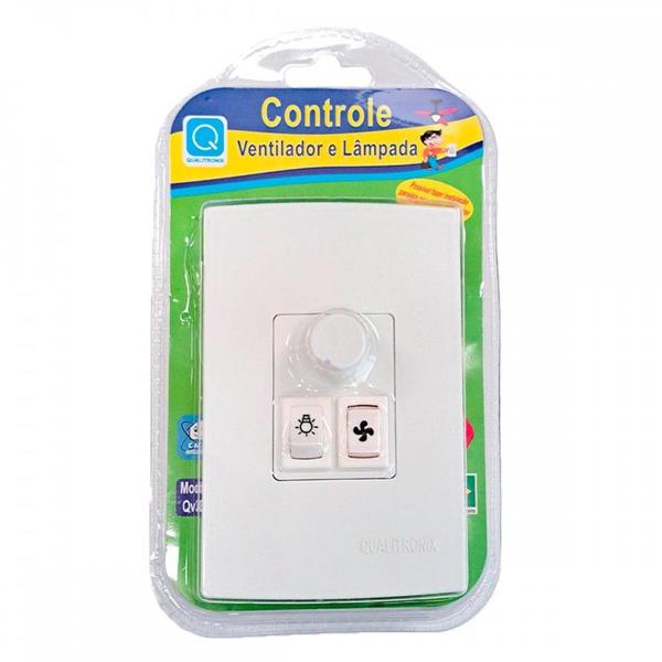 Imagem de Kit C/2 - Controle Para Ventilador Qualitronix Embutir Ve...