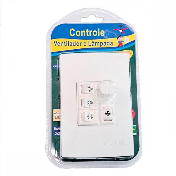 Imagem de Kit C/2 - Controle Para Ventilador Qualitronix Embutir Ve...