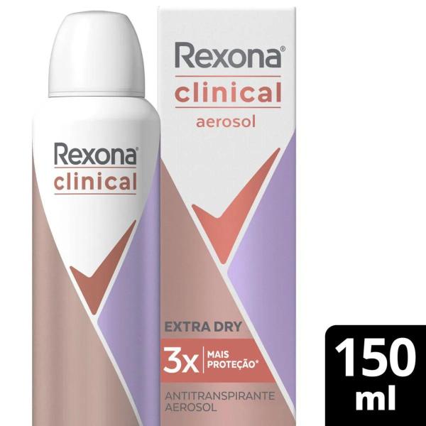 Imagem de Kit C 2 Des Rexona Clinical Aer Extra Dry 150ml-Unilever