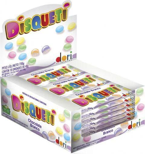 Imagem de Kit c/ 2 Display c/ 36 Disqueti Chocolate Branco 40g 