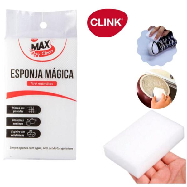 Imagem de Kit c/ 2 Esponja Mágica para Limpeza Melanina Tira Mancha Limpa Parede Tênis etc