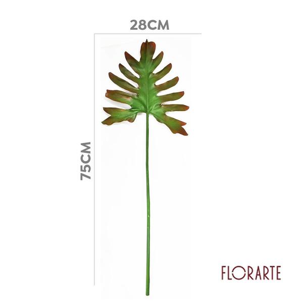 Imagem de Kit c/ 2 Folhagem Artificial Philo Real Toque Verde 75cm Flor Arte