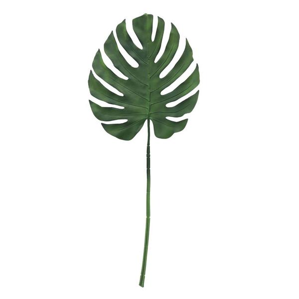 Kit c/ 2 Folhas Artificial Costela de Adão Real Toque Verde 65cm Florarte - Flor Arte Imagem de Kit c/ 2 Folhas Artificial Costela de Adão Real Toque Verde 65cm Florarte