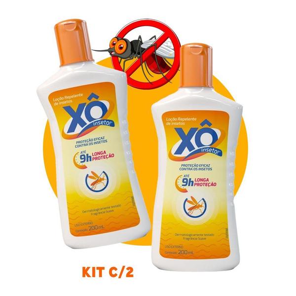 Imagem de Kit c/ 2 Loção Repelente Xô Insetos 15% 9h Proteção 200ml