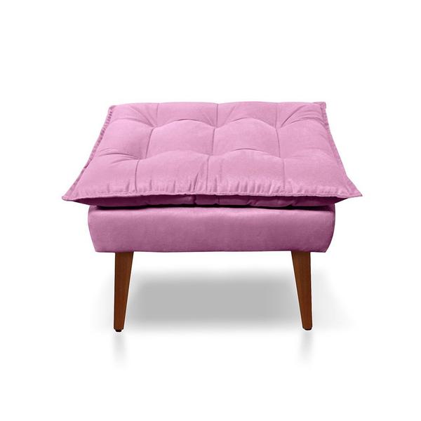 Imagem de Kit C/2 Poltronas Opala + 01 Puff Opala Elegante Suede Rose