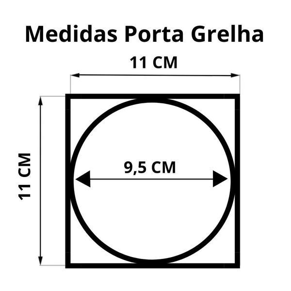 Imagem de Kit C/ 2 Porta Grelha Caixilho Ralo Click 10x10 Inox Preto