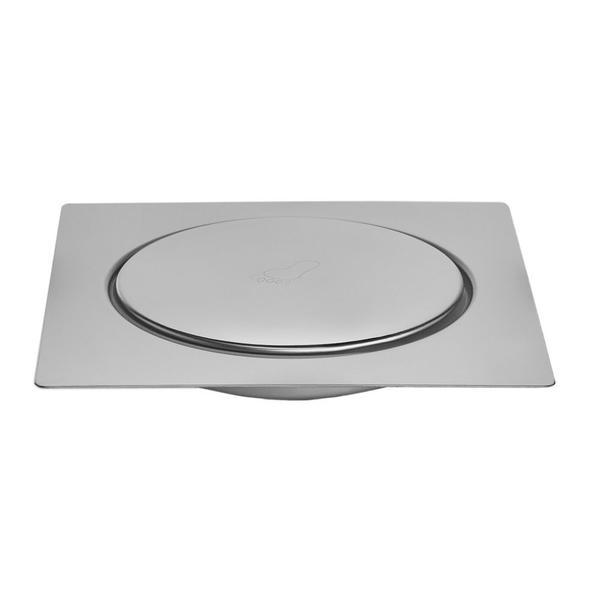 Kit C/2 Ralo Inox Para Piso Click Cromado 10x10 Cm - MONTELAR Imagem de Kit C/2 Ralo Inox Para Piso Click Cromado 10x10 Cm