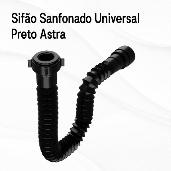 Imagem de Kit C/ 2 Sifão Sanfonado Universal Pvc Reforçado Astra