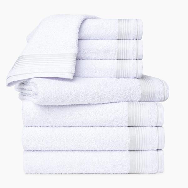 Imagem de Kit c/ 2 toalha de banho gigante branca 100% algodão 1,50x70cm