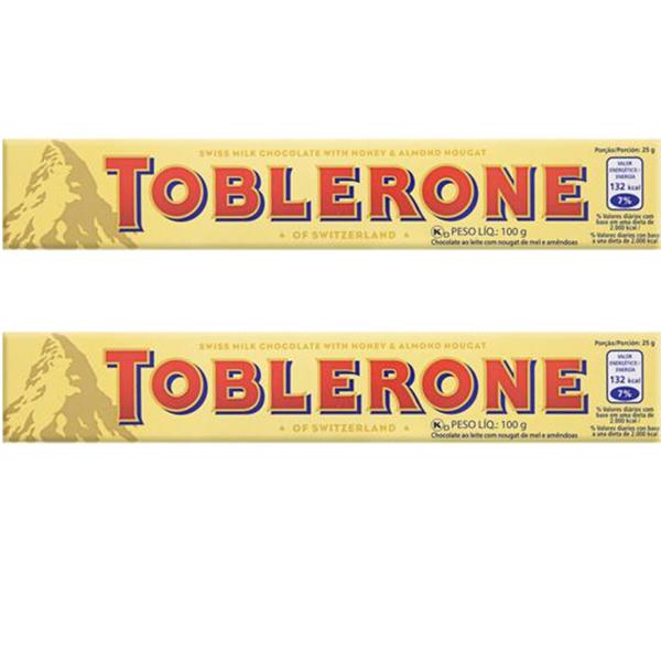 Imagem de Kit c/2 Toblerone Chocolate Nougat de Mel e Amêndoas 100g