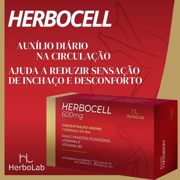 Imagem de KIT C/2 Un. Herbocell Pinus Pinaster 600mg 36 Cáps - Herbolab