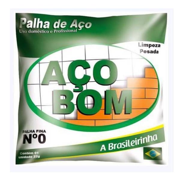 Kit C/ 20 Palha de Aço N.0 Fina Aço Bom - ACO BOM Imagem de Kit C/ 20 Palha de Aço N.0 Fina Aço Bom