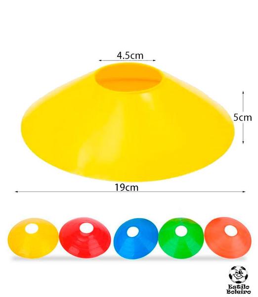 Imagem de Kit c/ 20 Unidades Cone Demarcatório Amarelo Chapéu Chinês