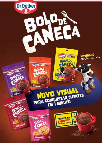 Kit c/ 24un Bolo de Caneca de Toddy 67g - Dr. Oetker - Dr Oetker Imagem de Kit c/ 24un Bolo de Caneca de Toddy 67g - Dr. Oetker