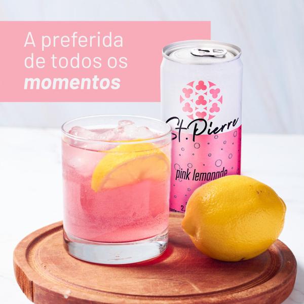 Imagem de Kit c/ 24un Refrigerante Pink Lemonade St Pierre Lata 270ml