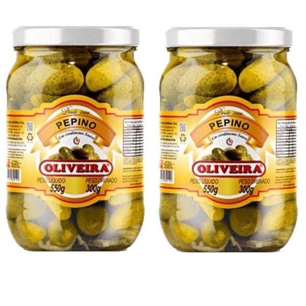 Imagem de Kit c/ 2un Pepino Picles Em Conserva - Oliveira 300g