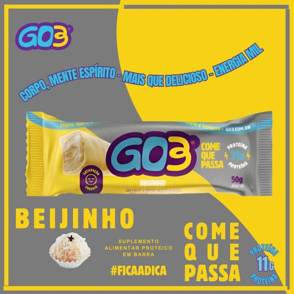 Imagem de KIT C/3 Barra de Proteína Sabor Beijinho 50gr - Go3