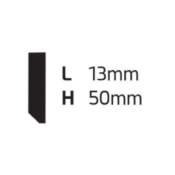 Kit c/3 barras Rodapé Poliestireno Liso ML5 13mm x 244cm x 5cm 7,2m - NMC Pisos Imagem de Kit c/3 barras Rodapé Poliestireno Liso ML5 13mm x 244cm x 5cm 7,2m