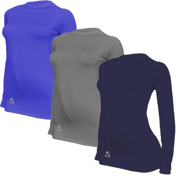 Kit C/ 3 Camisas Térmicas Feminino Stigli Pro Proteção Solar FPU 50+ Manga Longa Rash Guard A Imagem de Kit C/ 3 Camisas Térmicas Feminino Stigli Pro Proteção Solar FPU 50+ Manga Longa Rash Guard A