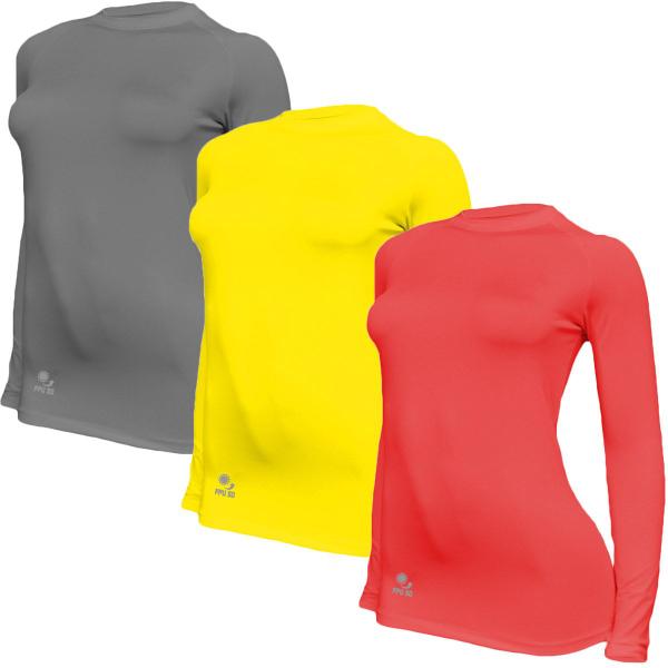 Imagem de Kit C/ 3 Camisas Térmicas Feminino Stigli Pro Proteção Solar FPU 50+ Manga Longa Rash Guard N