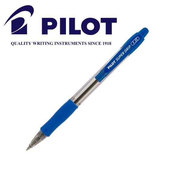 Imagem de Kit C/ 3 Caneta Pilot SUPERGRIP Retrátil 1.0mm - Azul