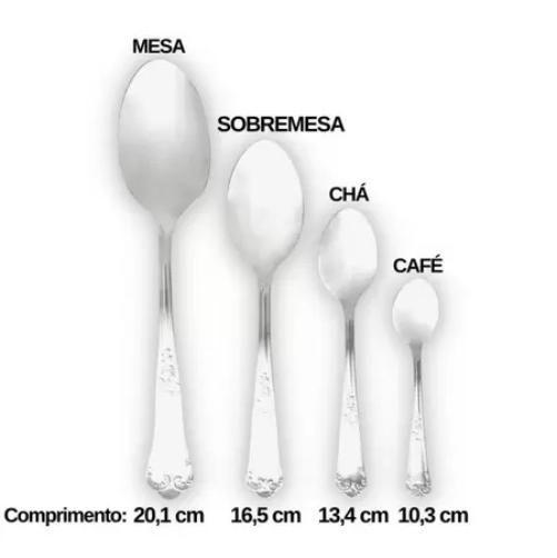 Imagem de Kit c/ 3 Colheres De Mesa Inox Luxo Classique - Hércules