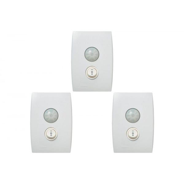 Imagem de Kit C/3 - Conjunto Soprano Ilus 4X2 Branco Com Placa(Sens...