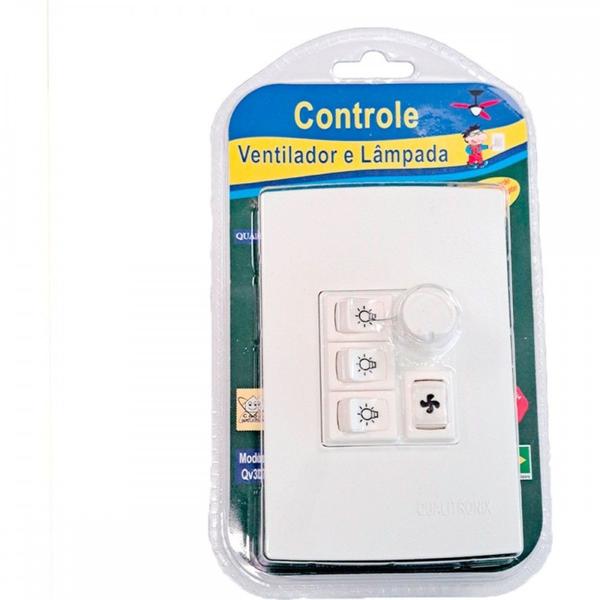 Imagem de Kit C/3 - Controle Para Ventilador Qualitronix Embutir Ve...