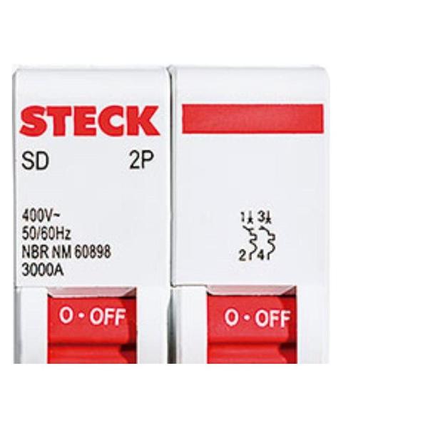 Kit C/3 - Disjuntor Steck Din Bipolar 10A Sd62 3Ka Imagem de Kit C/3 - Disjuntor Steck Din Bipolar 10A Sd62 3Ka