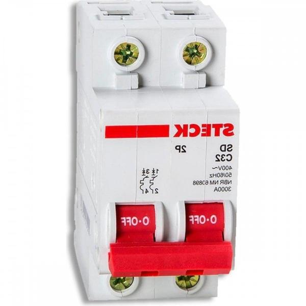 Imagem de Kit C/3 - Disjuntor Steck Din Bipolar 40A Sd62 C Sdd62C40