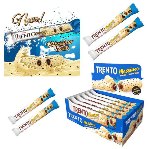 Imagem de Kit c/ 3 Display Chocolate Branco Trento Massimo Com Cookies 30g C/16un 