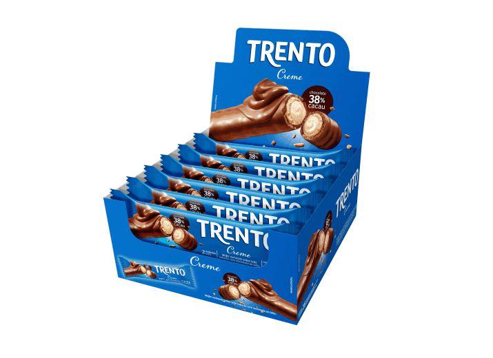 Imagem de Kit c/ 3 Display Chocolate Com Wafer Trento Recheio Creme C/16 - 512g