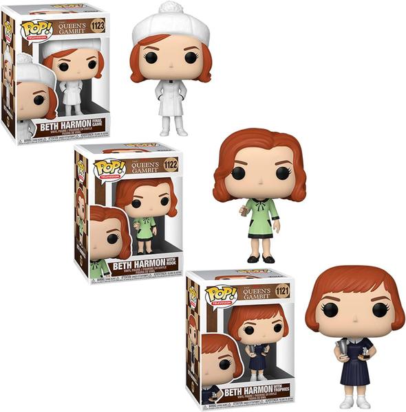 Kit c/3 Funko Pop Queen's Gambit Beth Harmon -Gambito Rainha Imagem de Kit c/3 Funko Pop Queen's Gambit Beth Harmon -Gambito Rainha