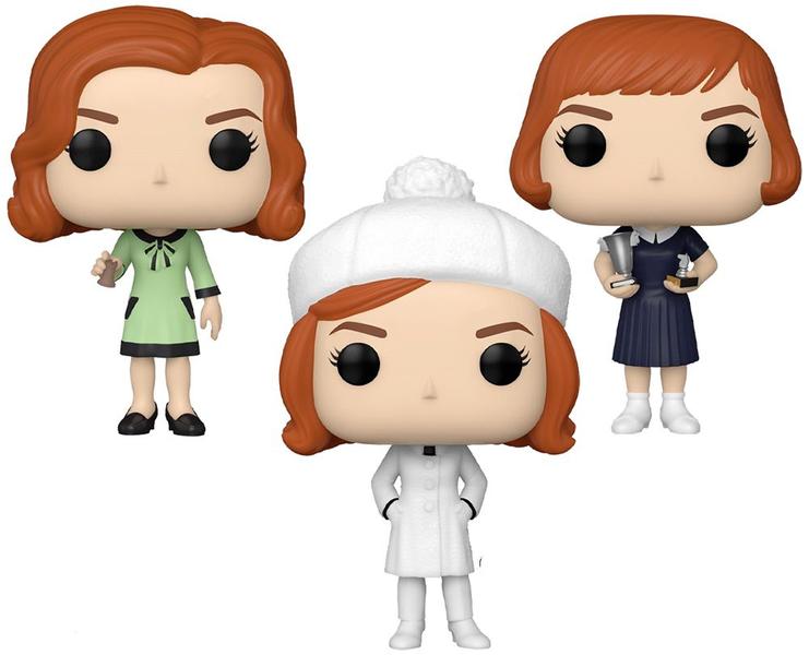 Kit c/3 Funko Pop Queen's Gambit Beth Harmon -Gambito Rainha Imagem de Kit c/3 Funko Pop Queen's Gambit Beth Harmon -Gambito Rainha