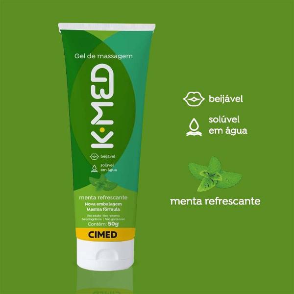 Imagem de Kit c/3 Lubrificante Intimo K-Med Gel Menta Refrescante 50g