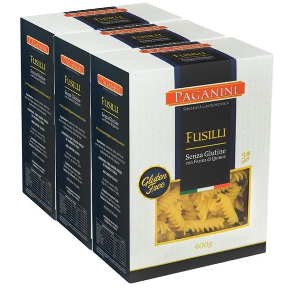 Imagem de Kit c/ 3 Macarrão Italiano Fusilli sem Glúten PAGANINI 400g