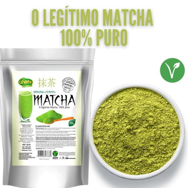 Imagem de KIT C/3  Matcha Legítimo Premium 100% Puro Original Chá Em Pó - Unilife
