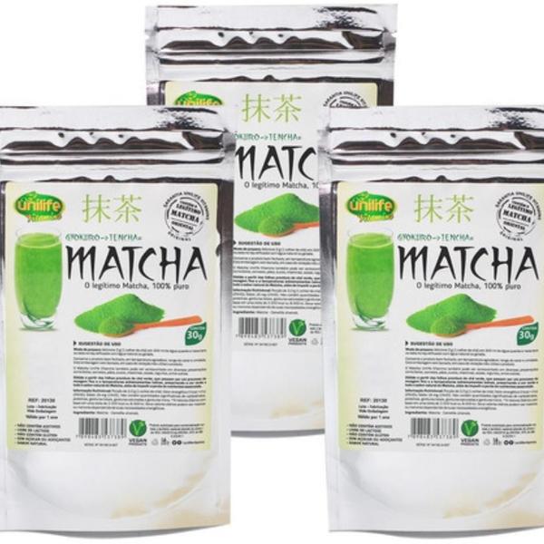 Imagem de KIT C/3  Matcha Legítimo Premium 100% Puro Original Chá Em Pó - Unilife