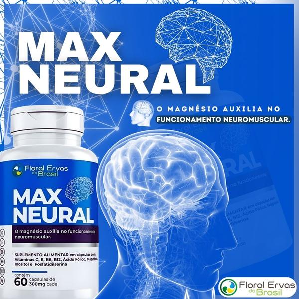 KIT C/3 Max Neural Magnésio + Vitaminas 180 Caps - Floral Ervas - Floral Ervas Do Brasil Imagem de KIT C/3 Max Neural Magnésio + Vitaminas 180 Caps - Floral Ervas