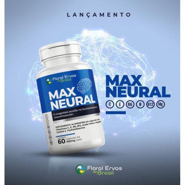 KIT C/3 Max Neural Magnésio + Vitaminas 180 Caps - Floral Ervas - Floral Ervas Do Brasil Imagem de KIT C/3 Max Neural Magnésio + Vitaminas 180 Caps - Floral Ervas