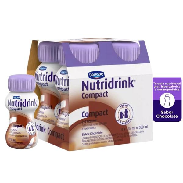 Imagem de Kit c/ 3 Packs Suplemento Nutridrink Compact Danone Chocolate 125 ML