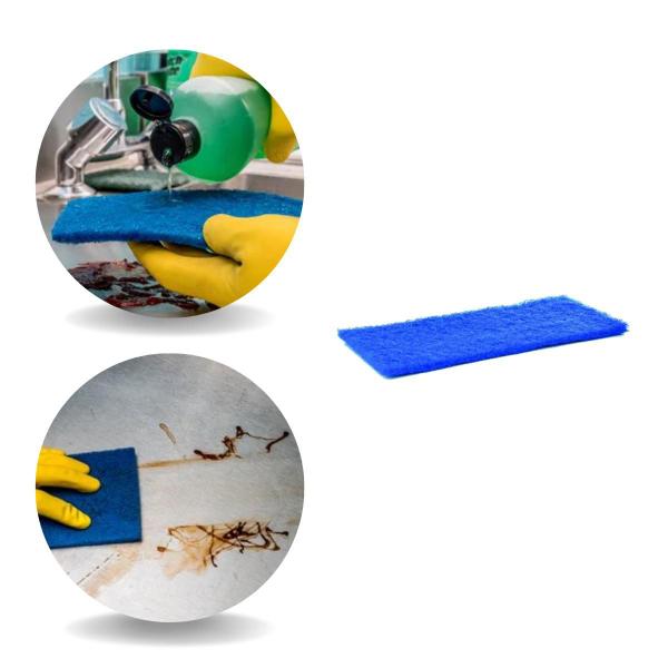 Kit C/3 Pacotes Esponjas Fibra Scotch Brite Azul 3m Não Risca Limpeza Leve Bucha Lava Louça Imagem de Kit C/3 Pacotes Esponjas Fibra Scotch Brite Azul 3m Não Risca Limpeza Leve Bucha Lava Louça