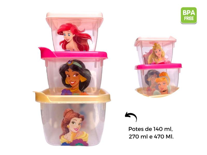 Imagem de Kit C/ 3 Potinho Baby Porta Lanche Infantil Frutinha Marmita