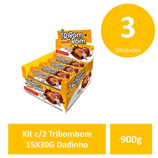 Imagem de Kit c/3 Tribombom 15X30G Dadinho 450g