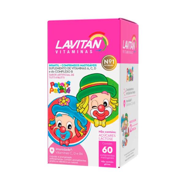 Imagem de Kit c/3 und Lavitan Kids Tutti-Frutti 60 Cpr