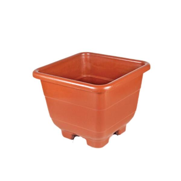 Imagem de Kit C/3 Vaso Quadrado 9 cm Marrom Decorativo Para plantas - BRASAMI