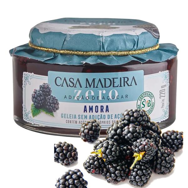 Kit c/ 3un Geleia CASA MADEIRA Zero Amora 220g Imagem de Kit c/ 3un Geleia CASA MADEIRA Zero Amora 220g