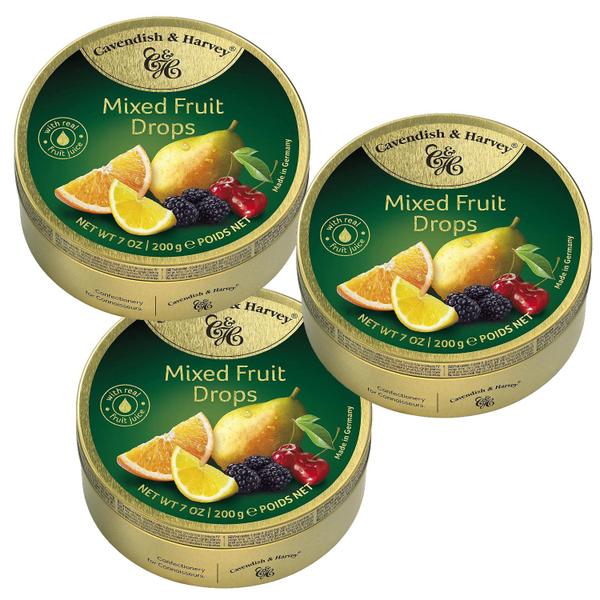 Imagem de Kit c/ 3und Bala CAVENDISH & HARVEY Mixed Fruits Drops 200g